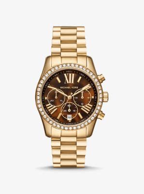 michael kors mk8290|lexington pavé gold tone watch.